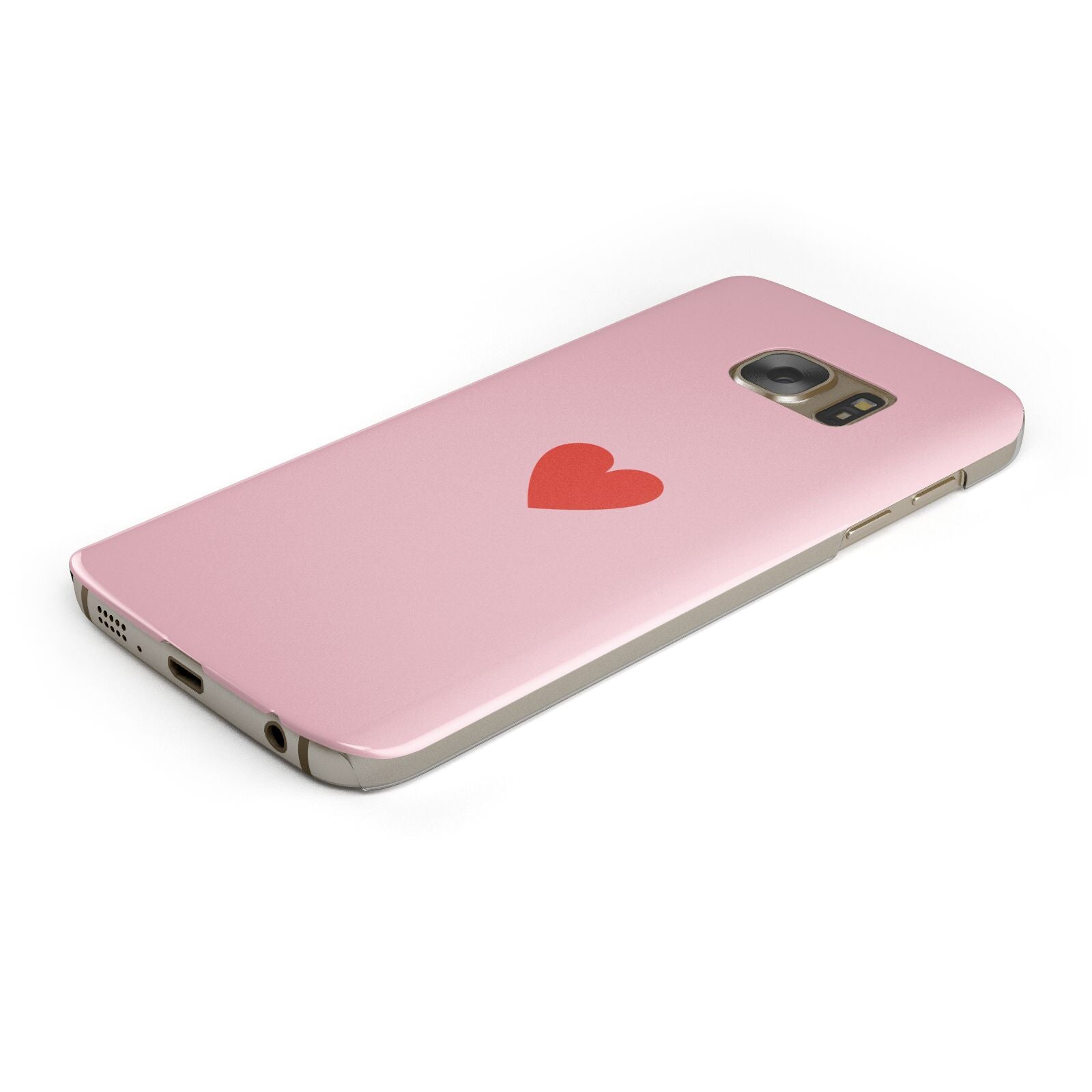 Red Heart Protective Samsung Galaxy Case Angled Image