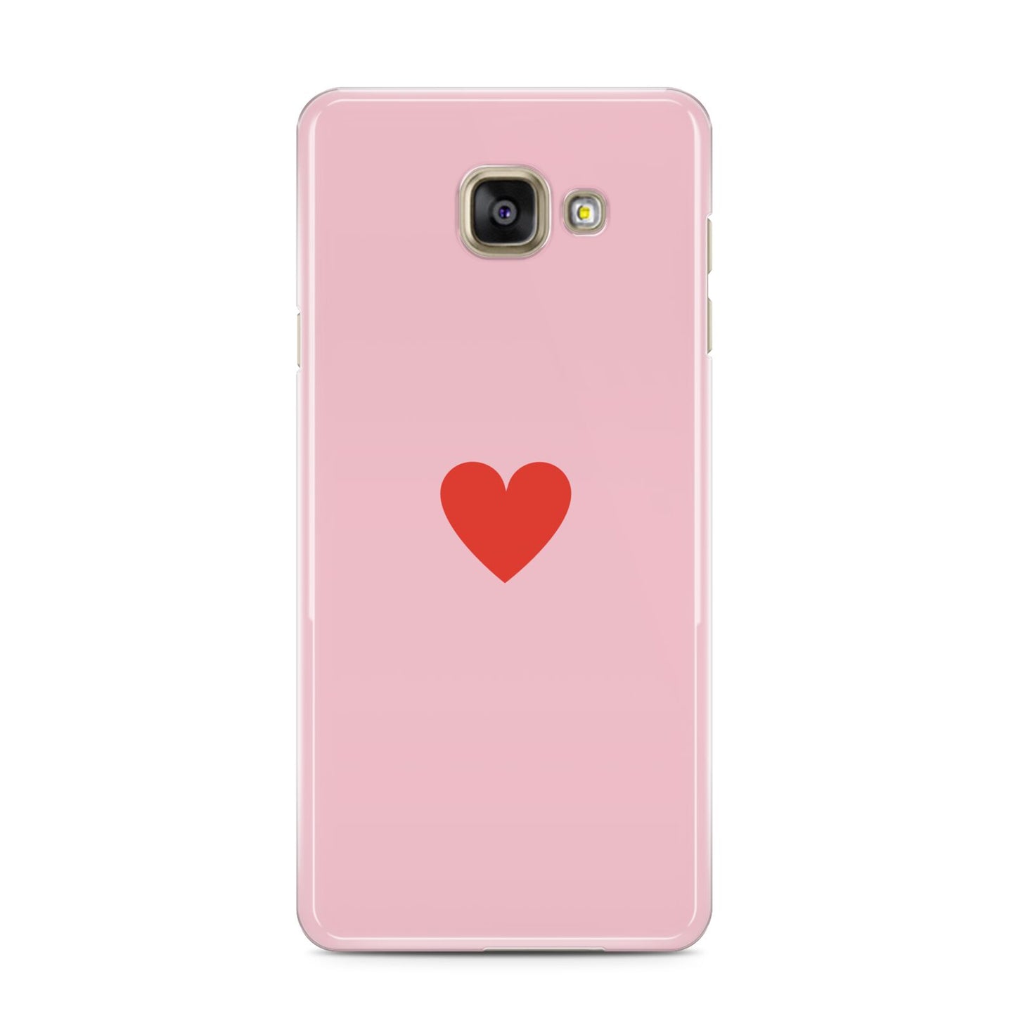 Red Heart Samsung Galaxy A3 2016 Case on gold phone