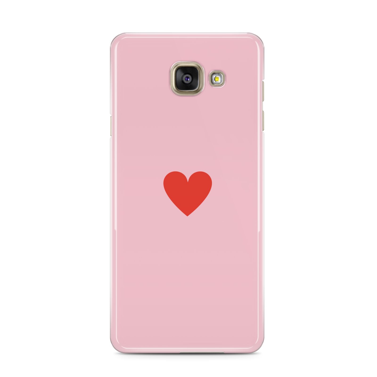 Red Heart Samsung Galaxy A3 2016 Case on gold phone