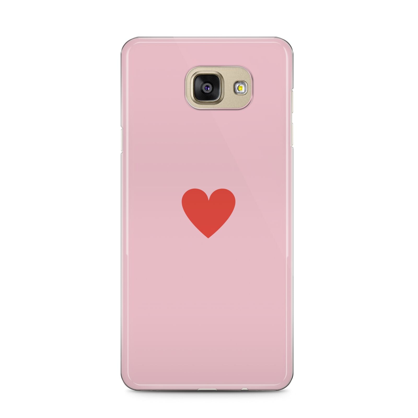 Red Heart Samsung Galaxy A5 2016 Case on gold phone