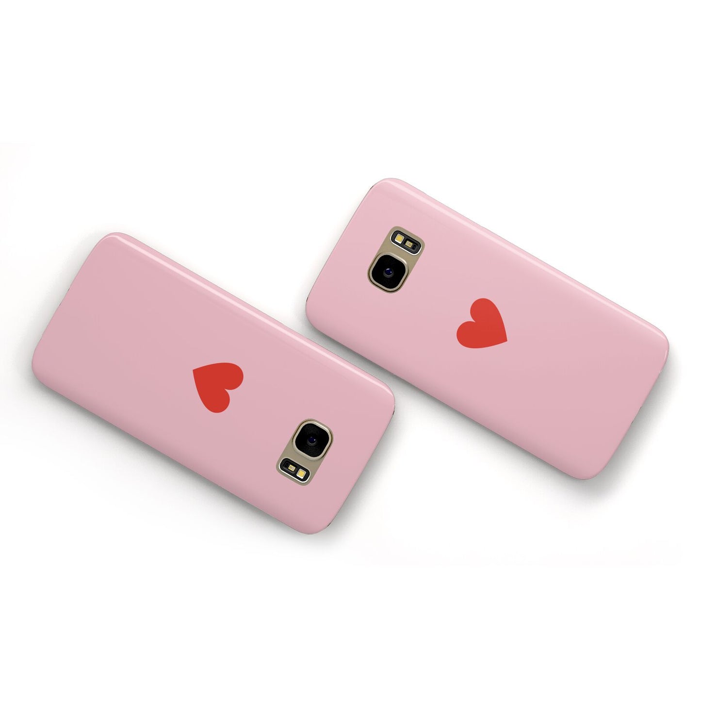 Red Heart Samsung Galaxy Case Flat Overview