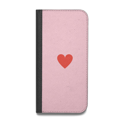 Red Heart Vegan Leather Flip iPhone Case