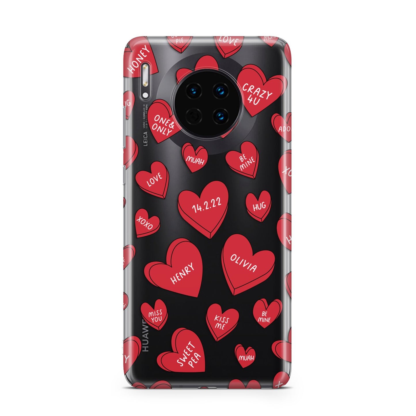 Red Hearts Couples Personalised Huawei Mate 30