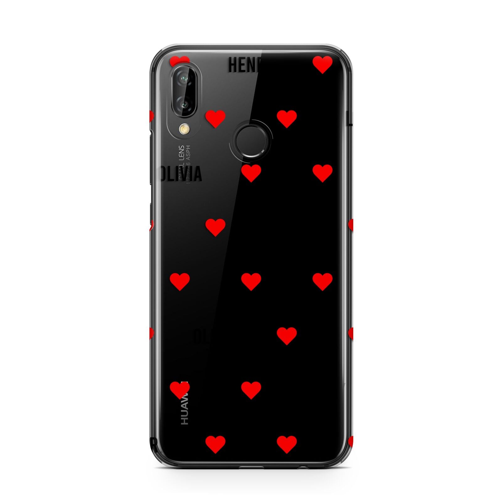 Red Hearts with Couple s Names Huawei P20 Lite Phone Case