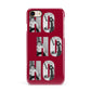 Red Ho Ho Ho Photo Upload Christmas Apple iPhone 7 8 3D Snap Case