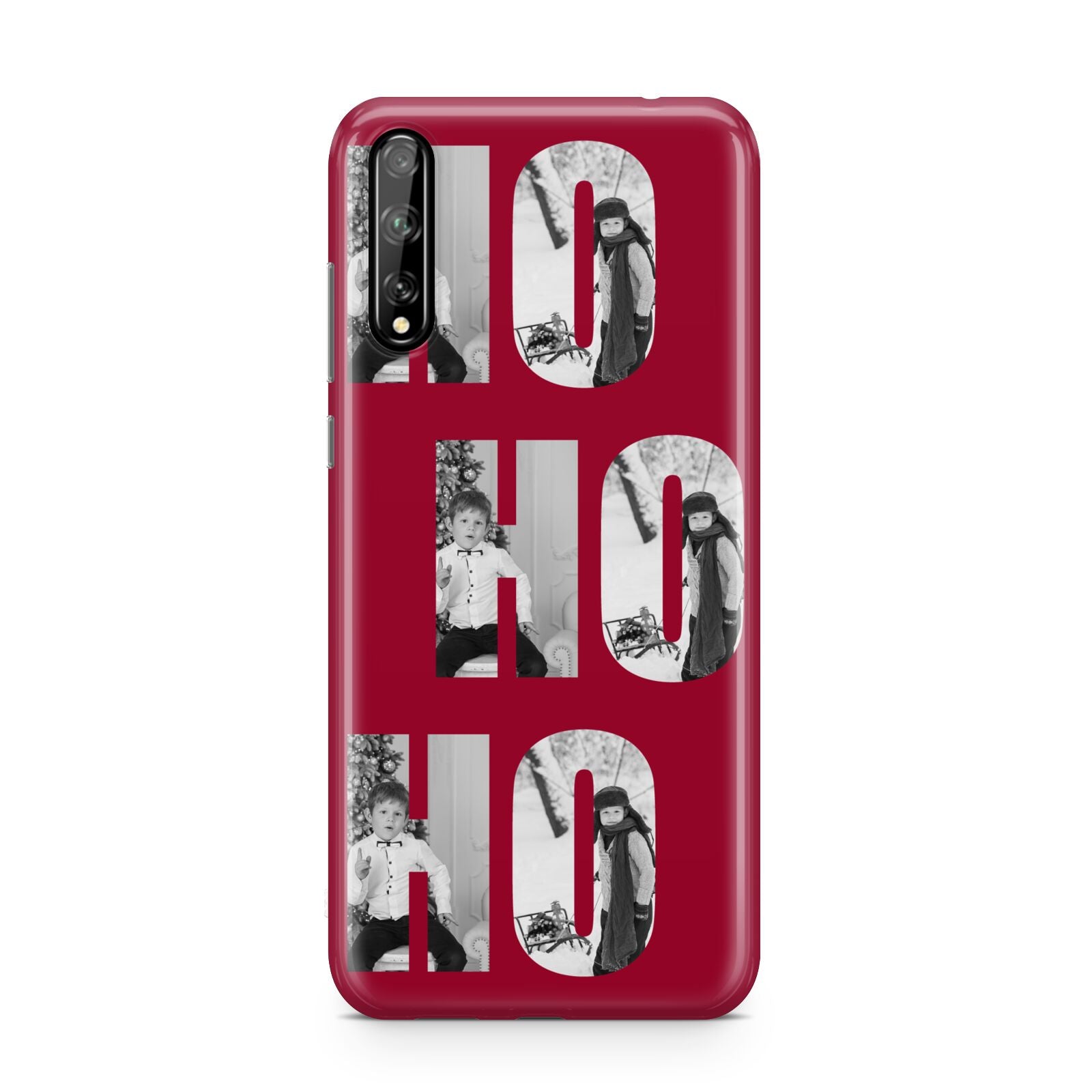 Red Ho Ho Ho Photo Upload Christmas Huawei Enjoy 10s Phone Case