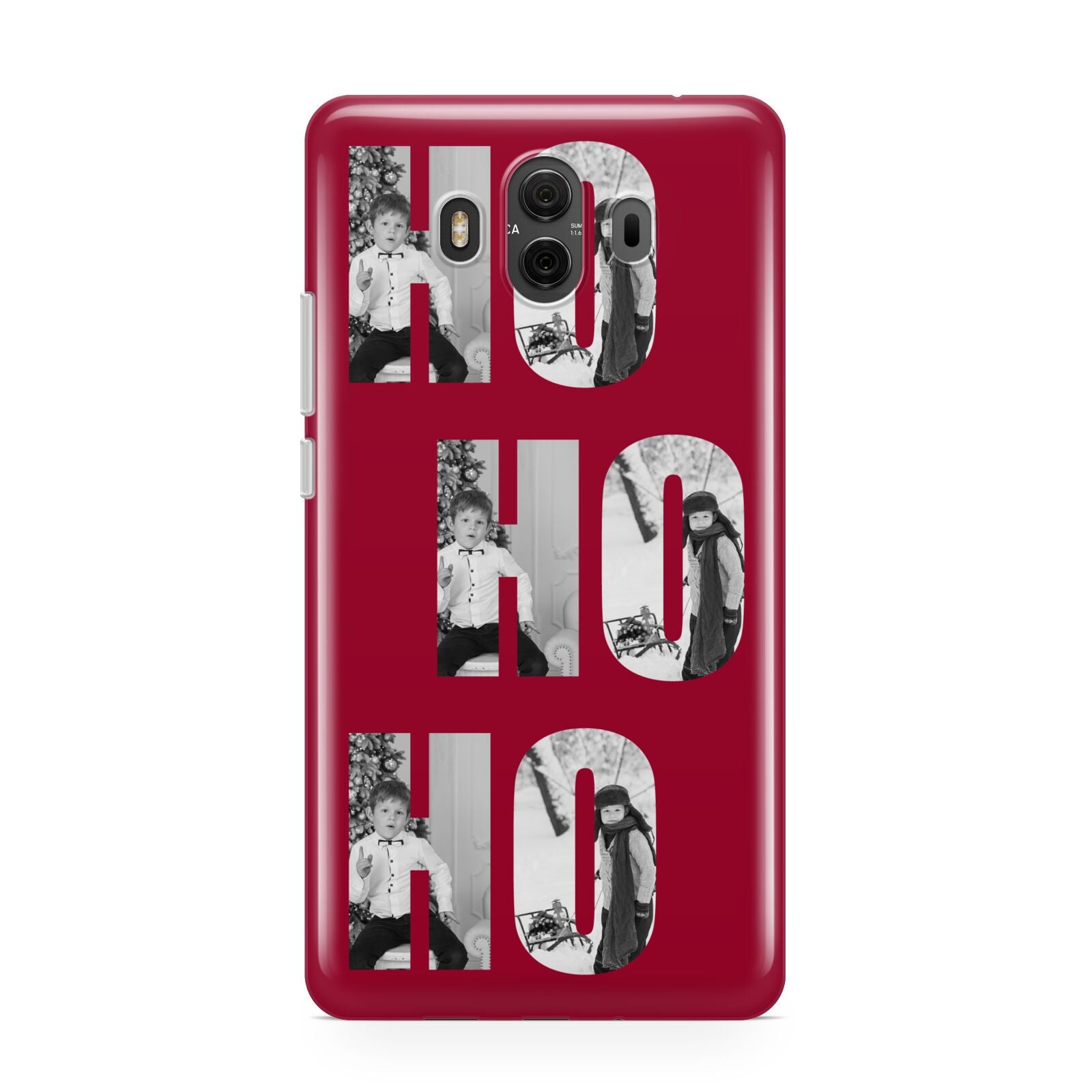 Red Ho Ho Ho Photo Upload Christmas Huawei Mate 10 Protective Phone Case