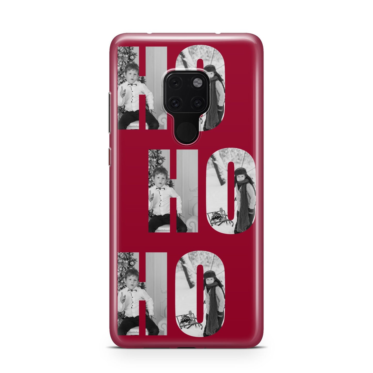 Red Ho Ho Ho Photo Upload Christmas Huawei Mate 20 Phone Case