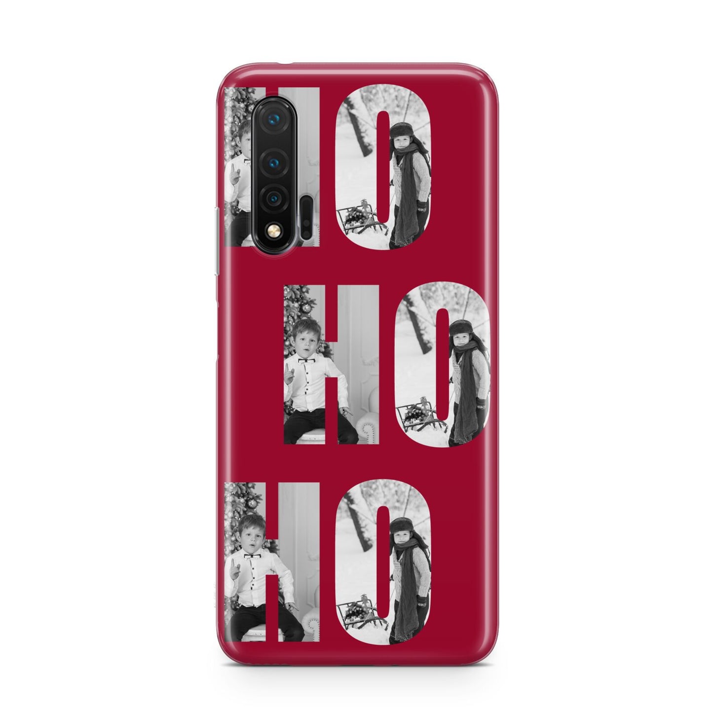 Red Ho Ho Ho Photo Upload Christmas Huawei Nova 6 Phone Case