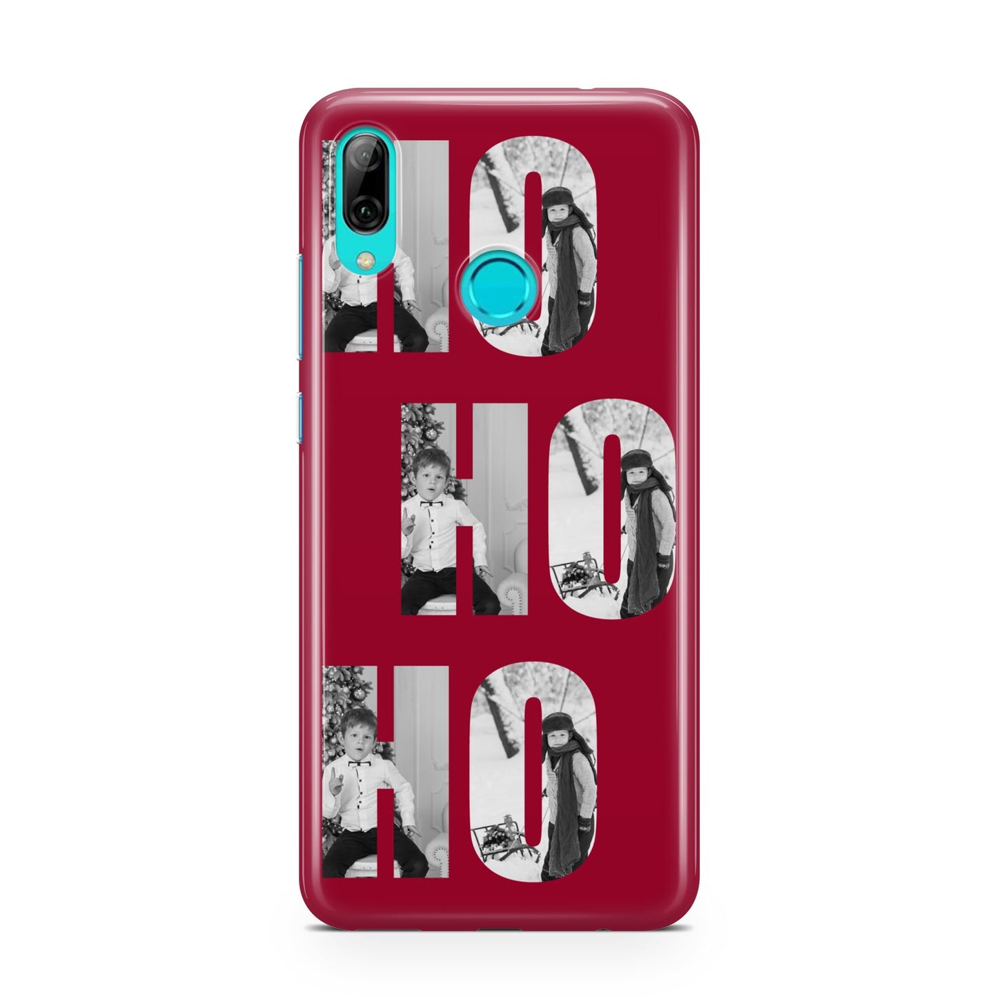 Red Ho Ho Ho Photo Upload Christmas Huawei P Smart 2019 Case