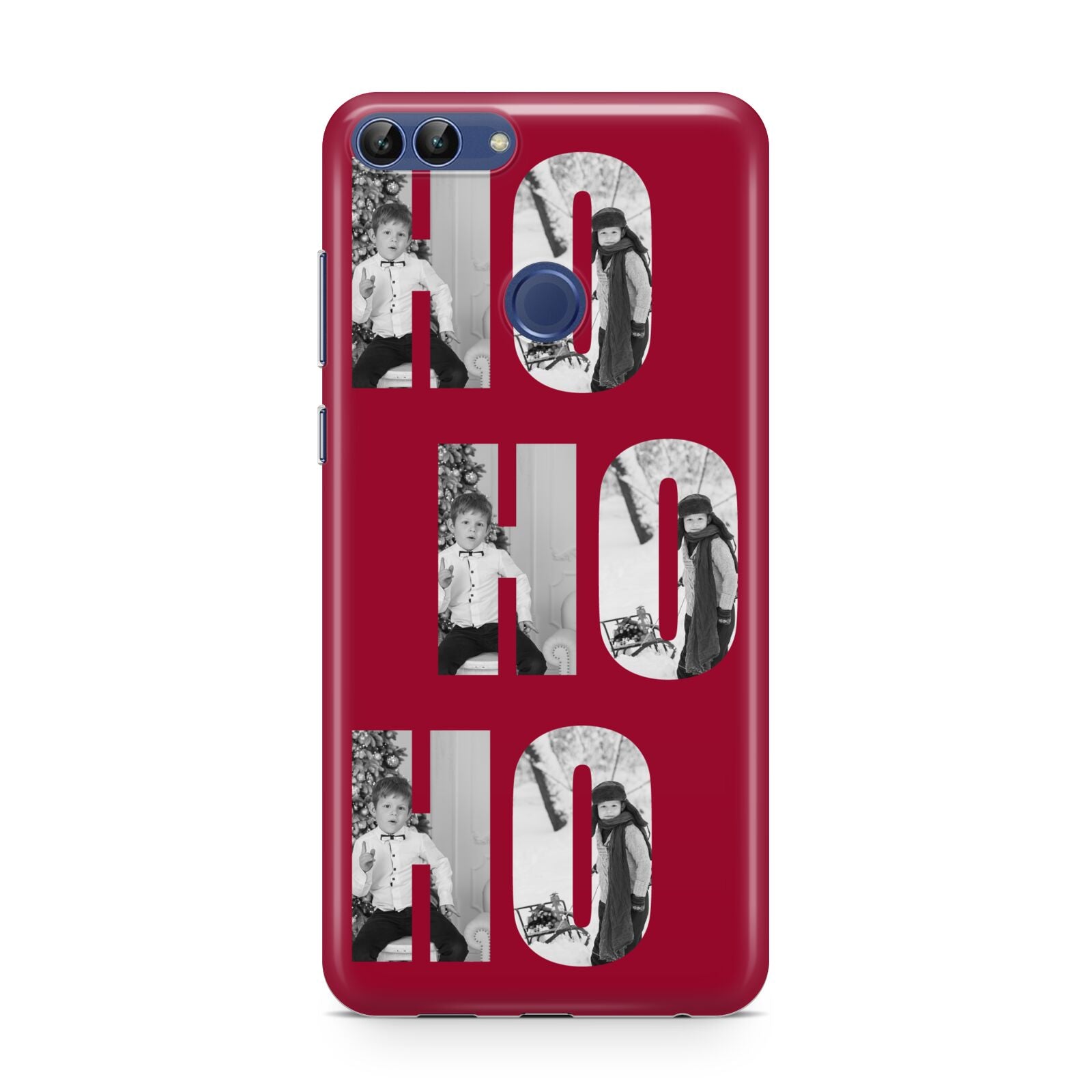 Red Ho Ho Ho Photo Upload Christmas Huawei P Smart Case