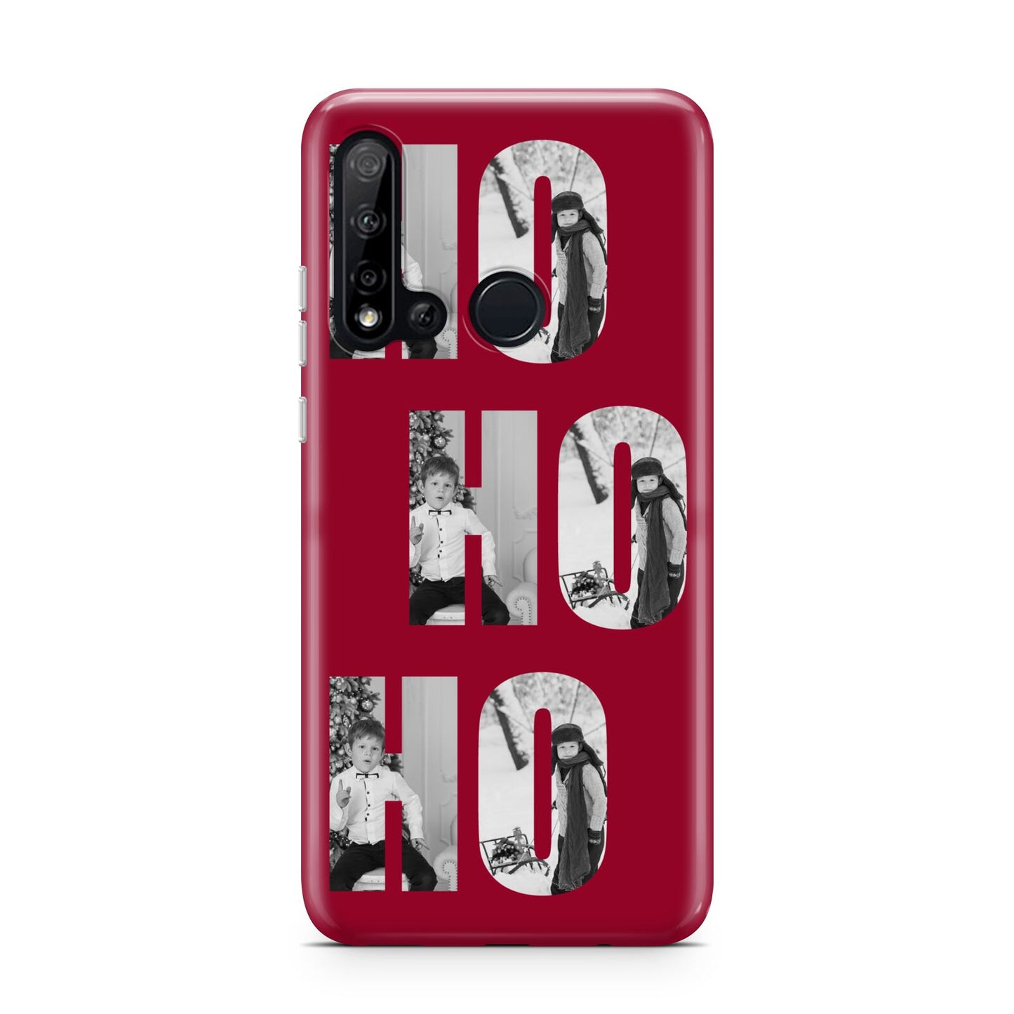 Red Ho Ho Ho Photo Upload Christmas Huawei P20 Lite 5G Phone Case