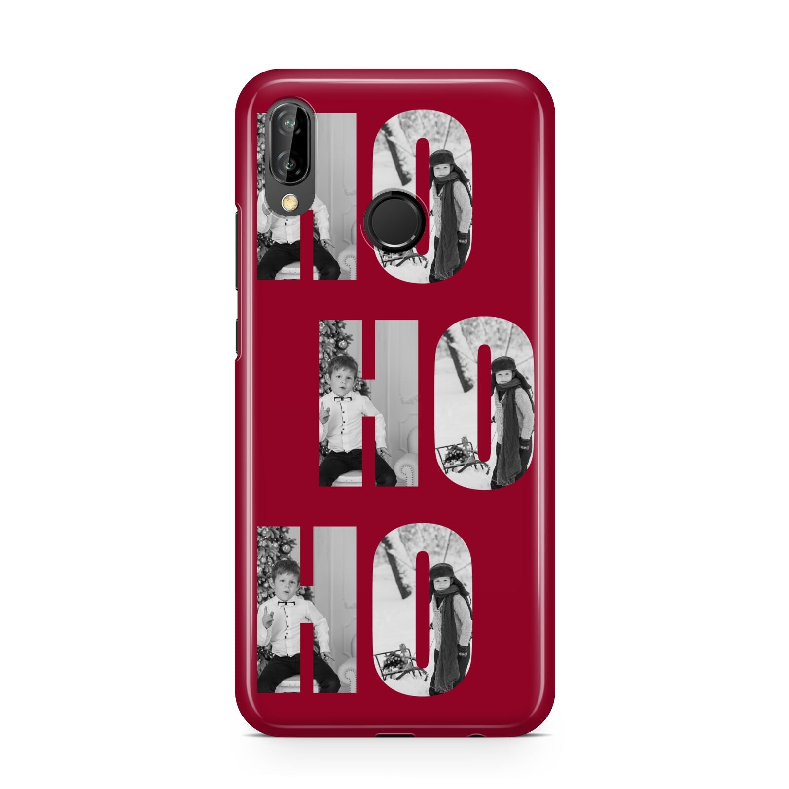 Red Ho Ho Ho Photo Upload Christmas Huawei P20 Lite Phone Case