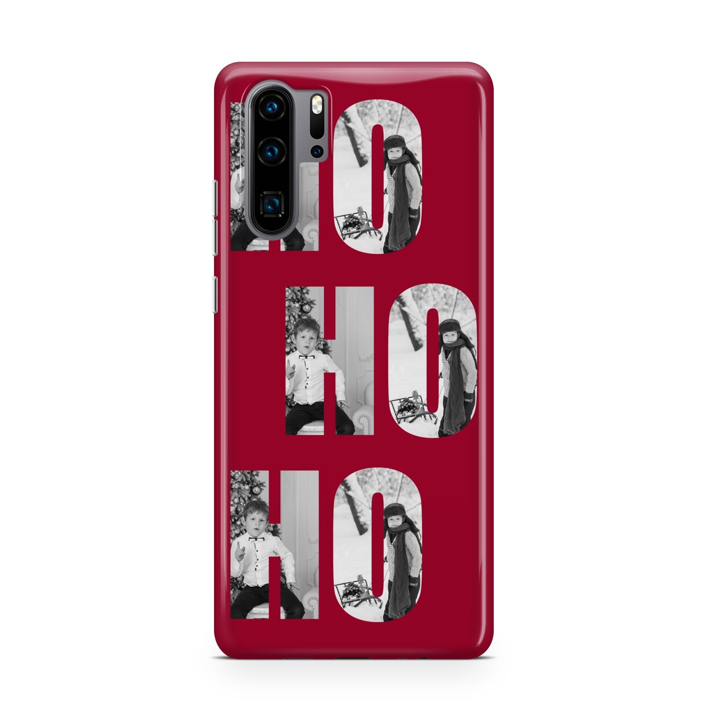 Red Ho Ho Ho Photo Upload Christmas Huawei P30 Pro Phone Case