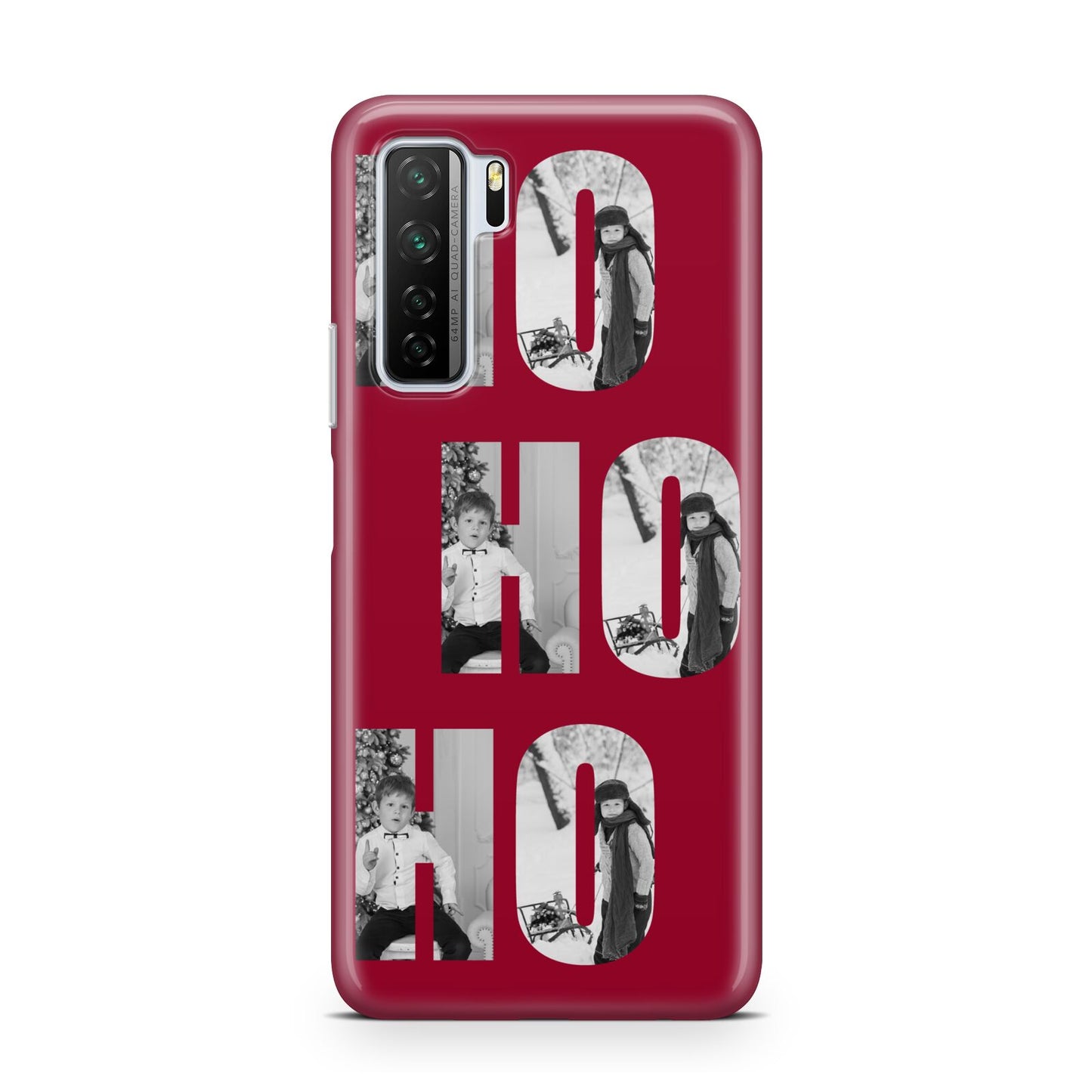 Red Ho Ho Ho Photo Upload Christmas Huawei P40 Lite 5G Phone Case