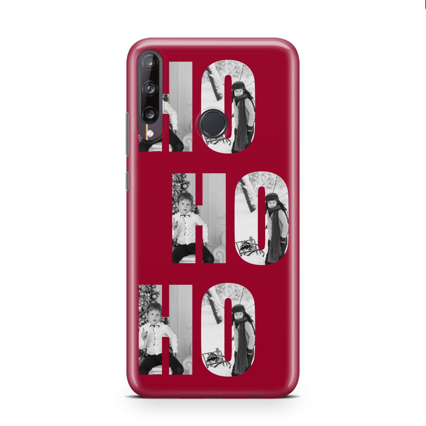 Red Ho Ho Ho Photo Upload Christmas Huawei P40 Lite E Phone Case