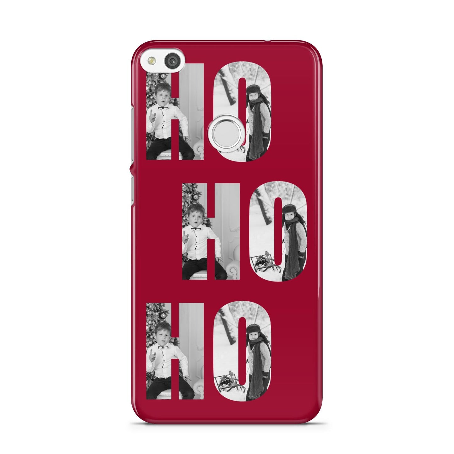 Red Ho Ho Ho Photo Upload Christmas Huawei P8 Lite Case