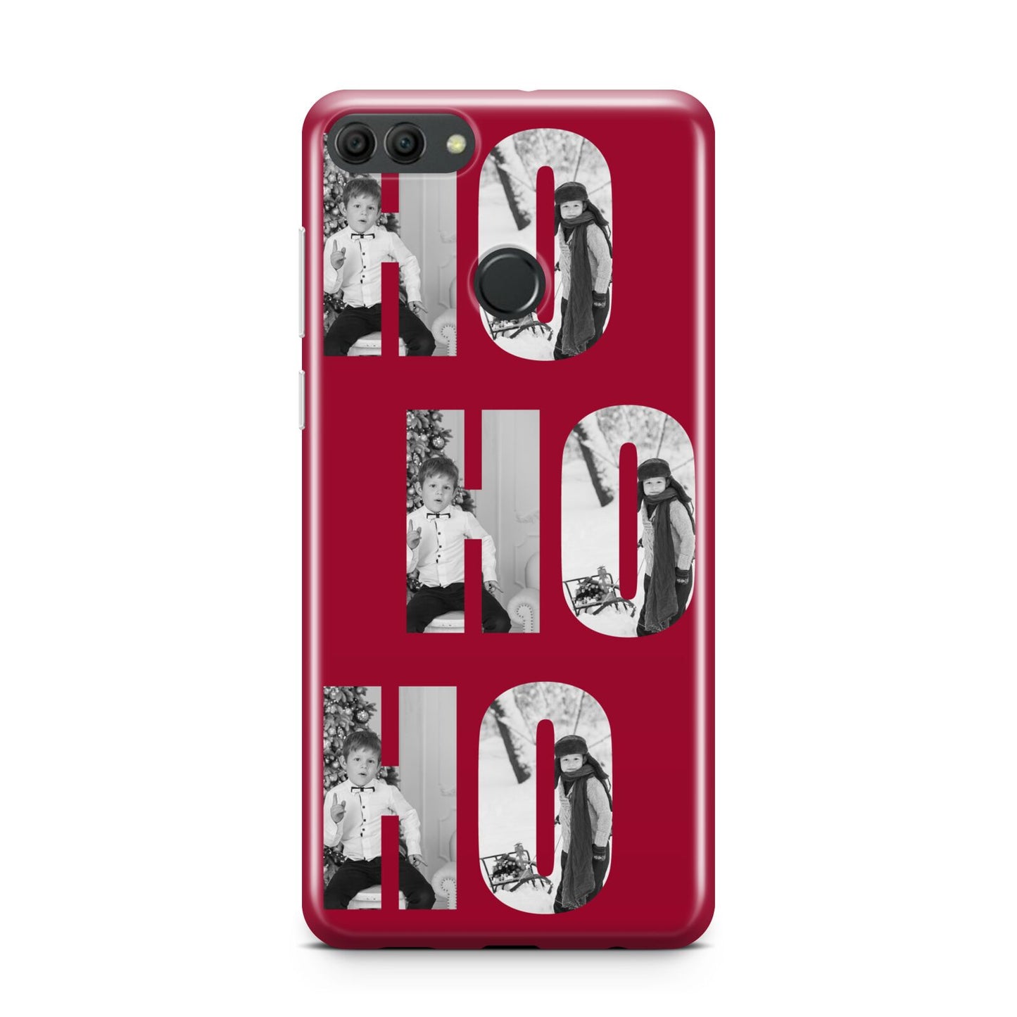 Red Ho Ho Ho Photo Upload Christmas Huawei Y9 2018