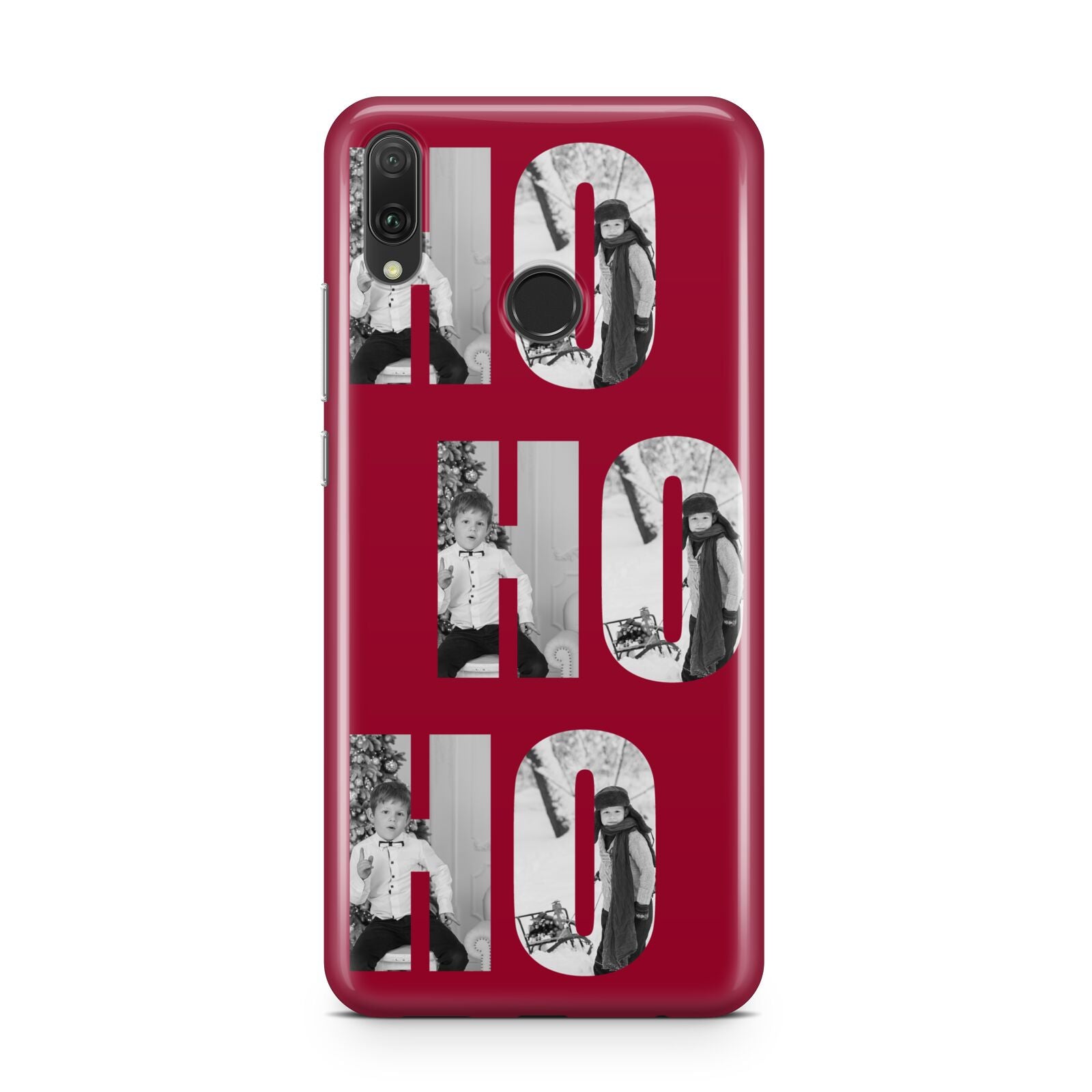 Red Ho Ho Ho Photo Upload Christmas Huawei Y9 2019