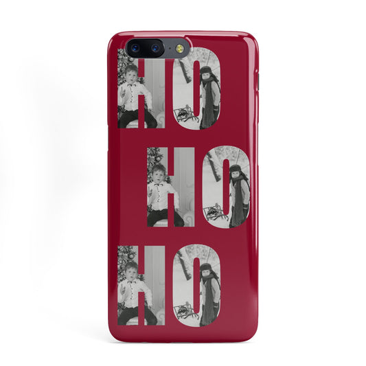 Red Ho Ho Ho Photo Upload Christmas OnePlus Case