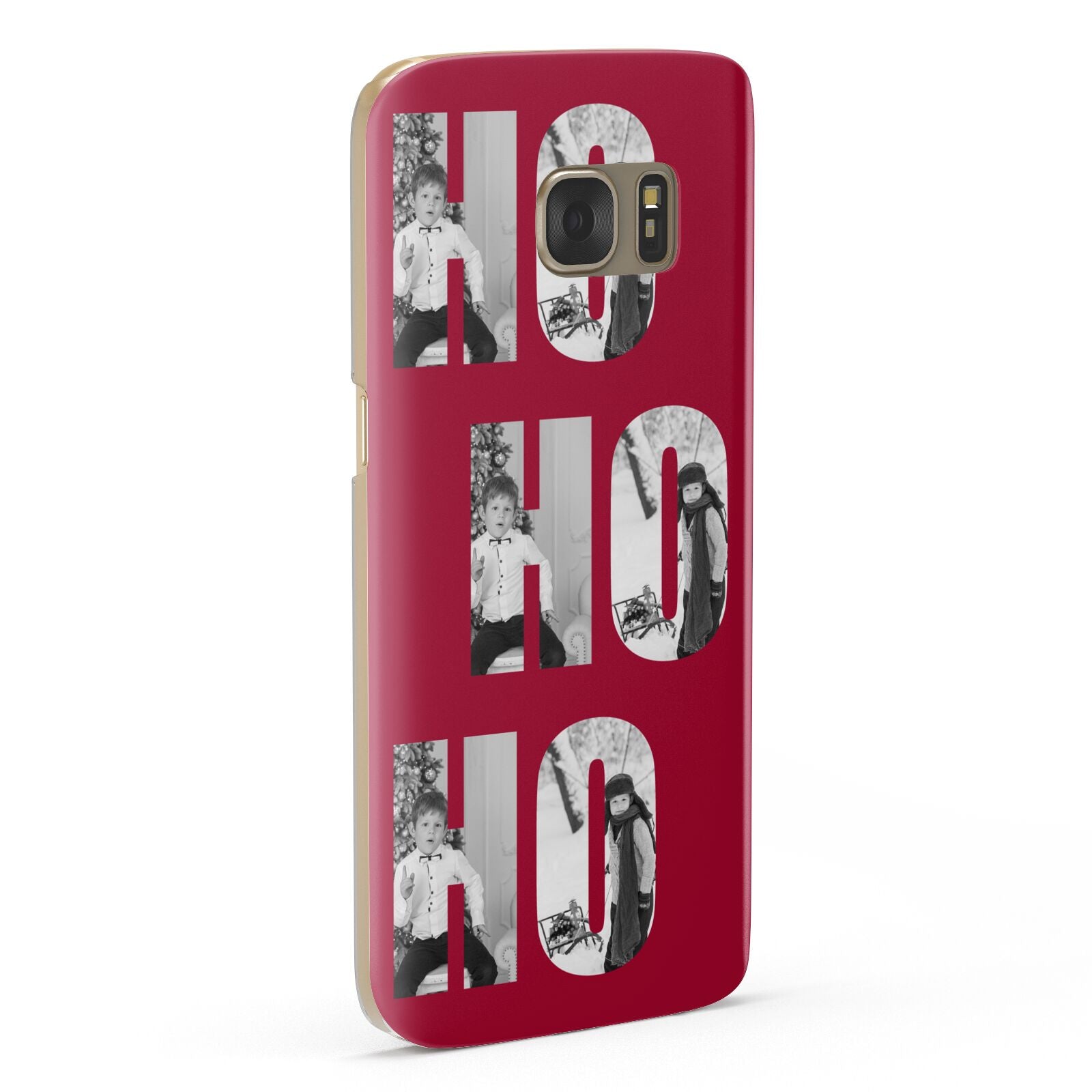 Red Ho Ho Ho Photo Upload Christmas Samsung Galaxy Case Fourty Five Degrees