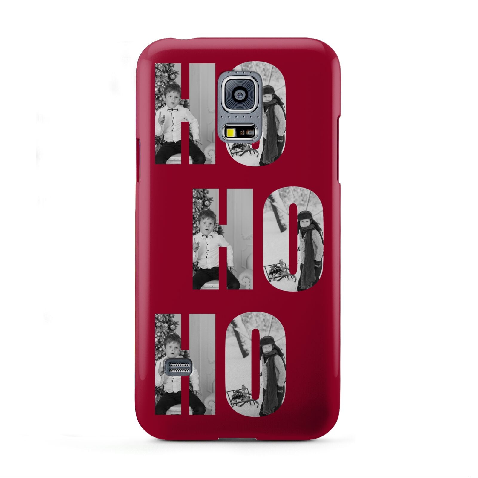 Red Ho Ho Ho Photo Upload Christmas Samsung Galaxy S5 Mini Case