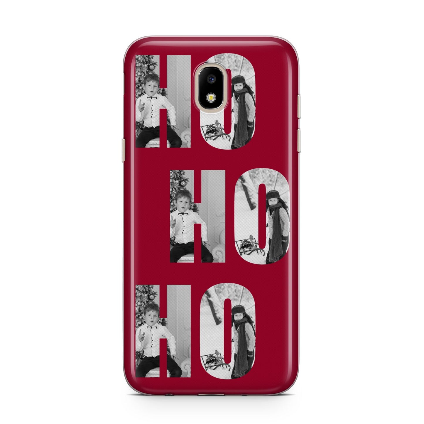 Red Ho Ho Ho Photo Upload Christmas Samsung J5 2017 Case