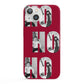 Red Ho Ho Ho Photo Upload Christmas iPhone 13 Full Wrap 3D Snap Case