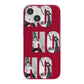 Red Ho Ho Ho Photo Upload Christmas iPhone 13 Mini Full Wrap 3D Snap Case