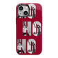 Red Ho Ho Ho Photo Upload Christmas iPhone 13 Mini Full Wrap 3D Tough Case