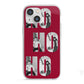 Red Ho Ho Ho Photo Upload Christmas iPhone 13 Mini TPU Impact Case with White Edges