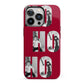 Red Ho Ho Ho Photo Upload Christmas iPhone 13 Pro Full Wrap 3D Tough Case