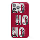 Red Ho Ho Ho Photo Upload Christmas iPhone 13 Pro Max Full Wrap 3D Snap Case