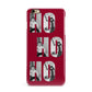 Red Ho Ho Ho Photo Upload Christmas iPhone 6 Plus 3D Snap Case on Gold Phone