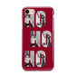 Red Ho Ho Ho Photo Upload Christmas iPhone 8 3D Tough Case on Gold Phone