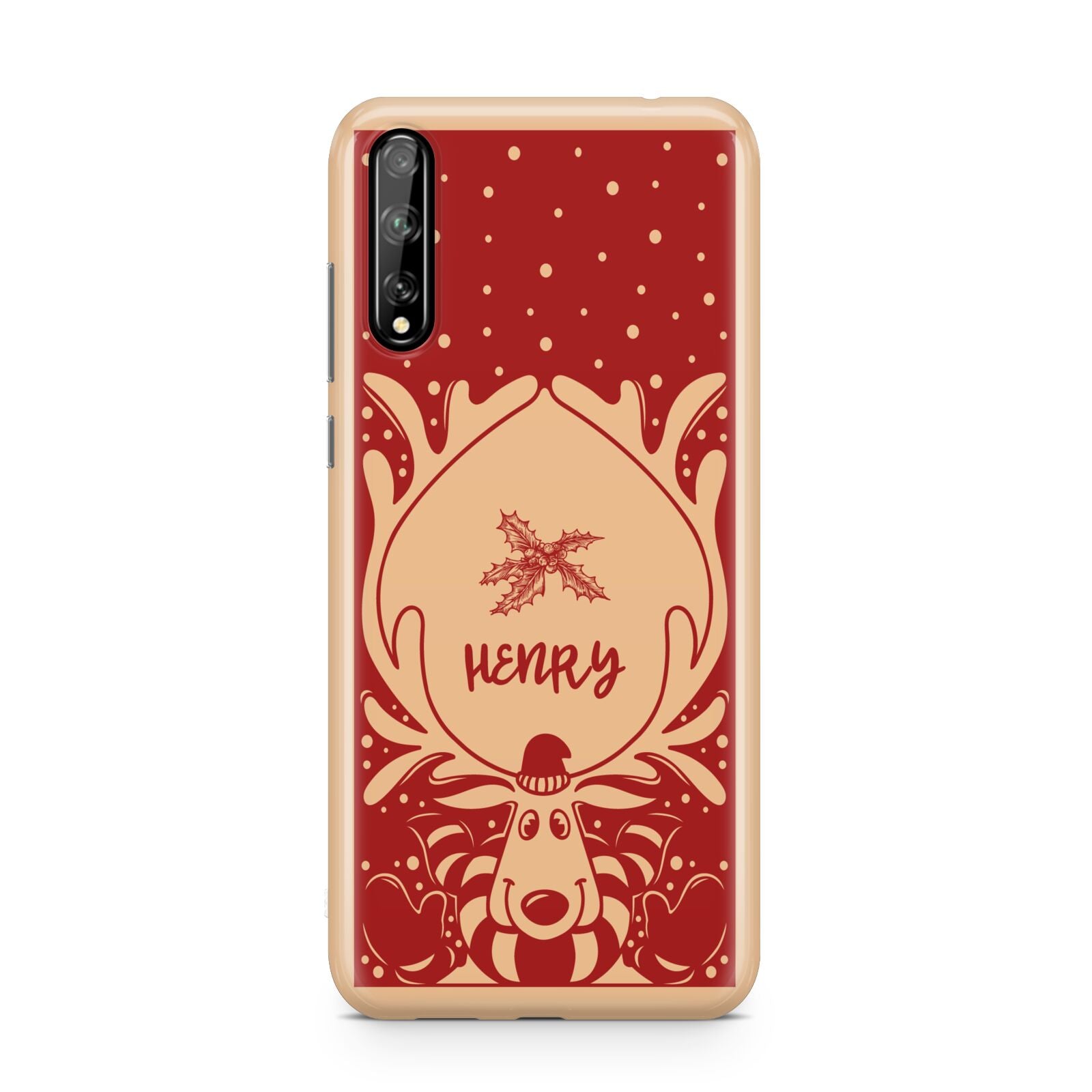 Red Personalised Rudolph Huawei Enjoy 10s Phone Case