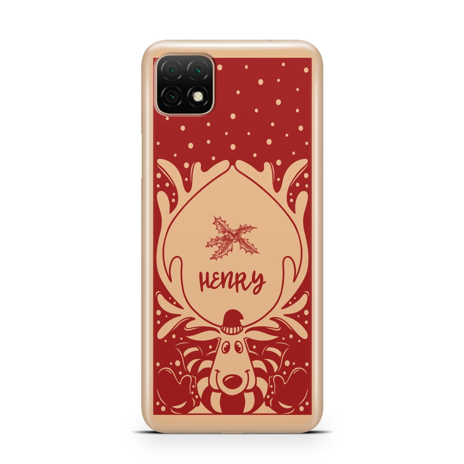 Red Personalised Rudolph Huawei Enjoy 20 Phone Case