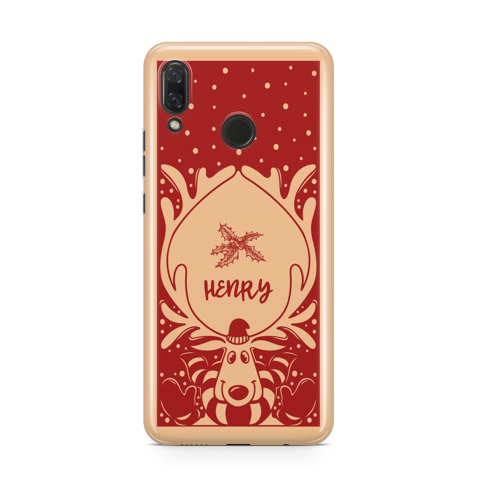 Red Personalised Rudolph Huawei Nova 3 Phone Case