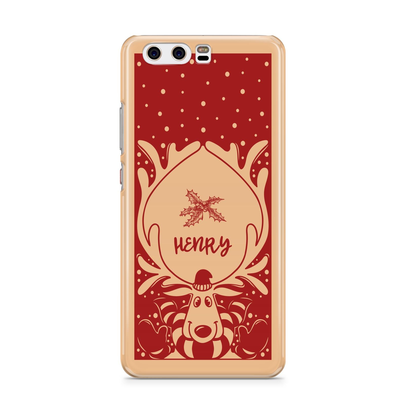 Red Personalised Rudolph Huawei P10 Phone Case