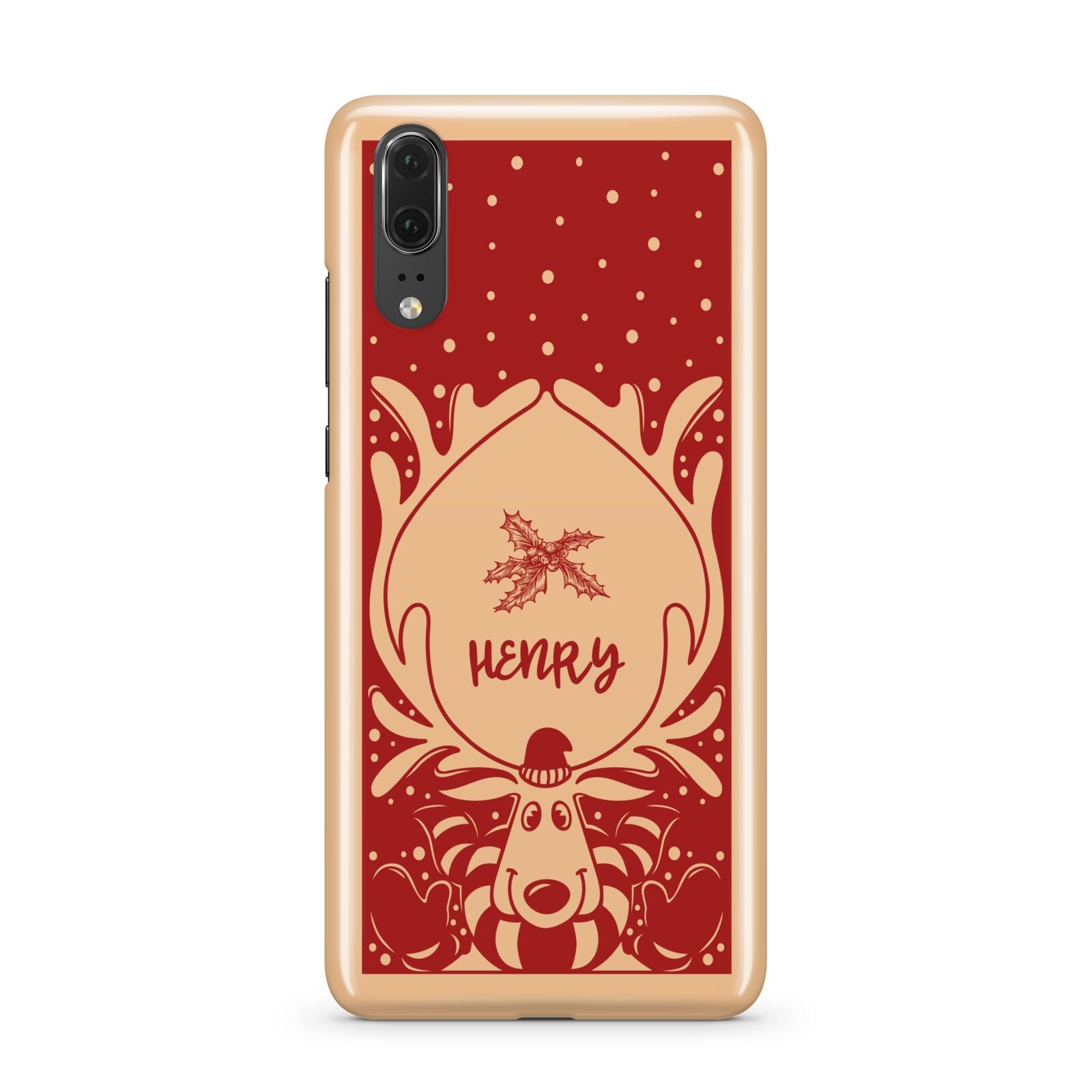 Red Personalised Rudolph Huawei P20 Phone Case