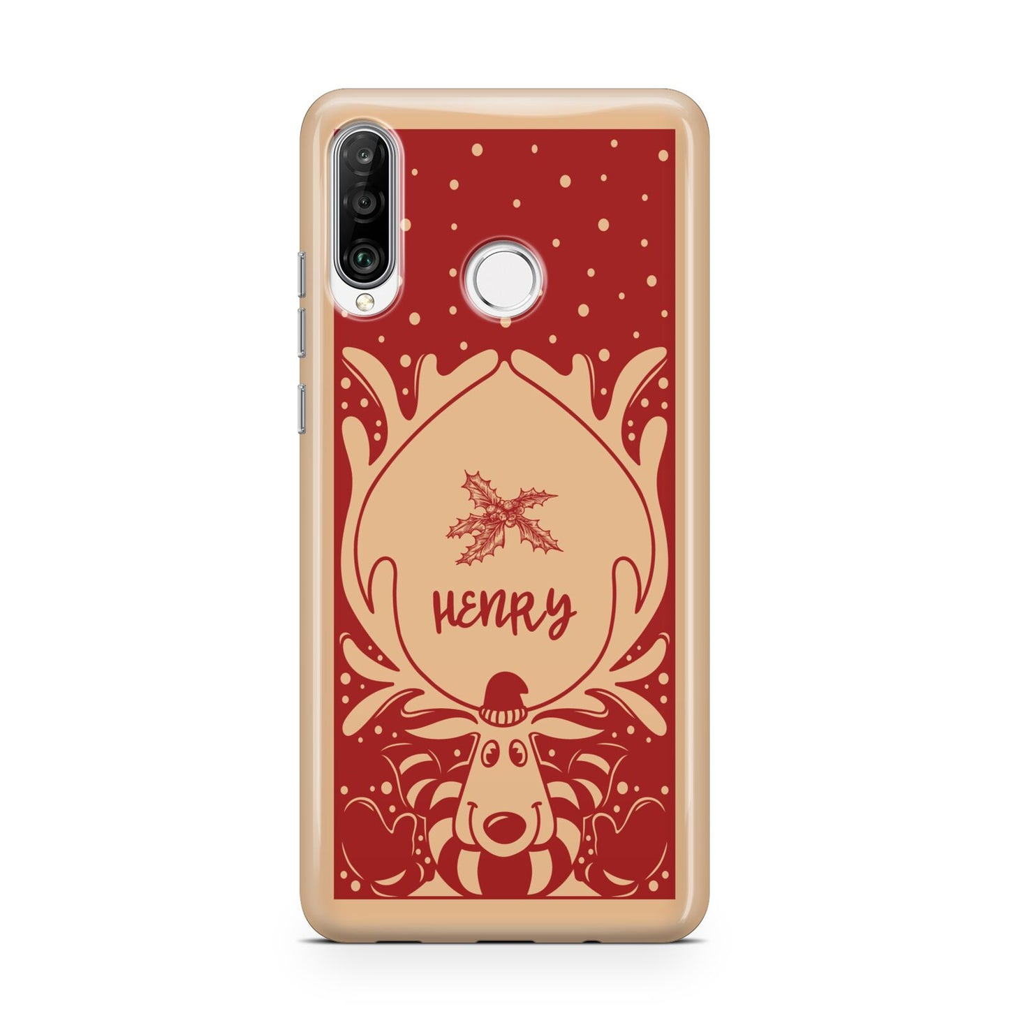 Red Personalised Rudolph Huawei P30 Lite Phone Case