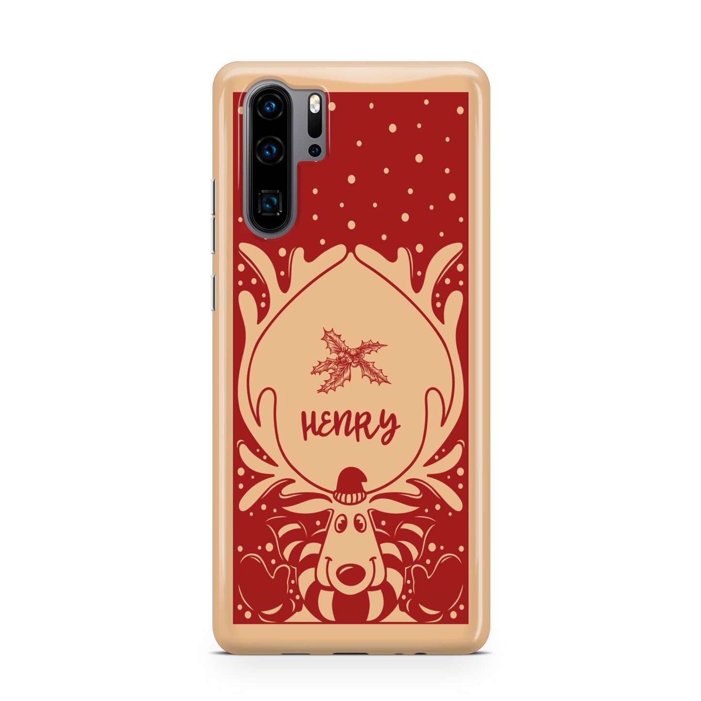 Red Personalised Rudolph Huawei P30 Pro Phone Case