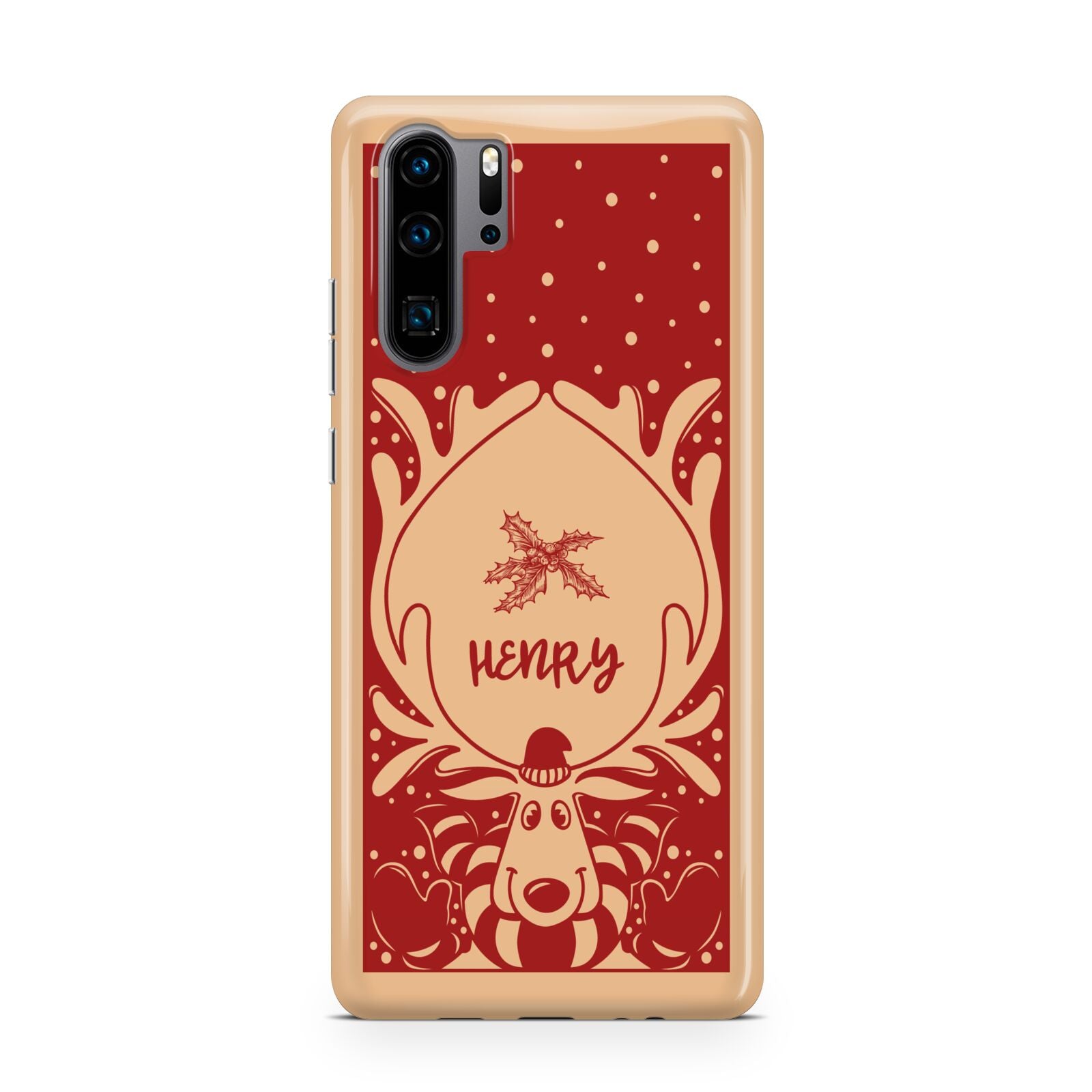 Red Personalised Rudolph Huawei P30 Pro Phone Case