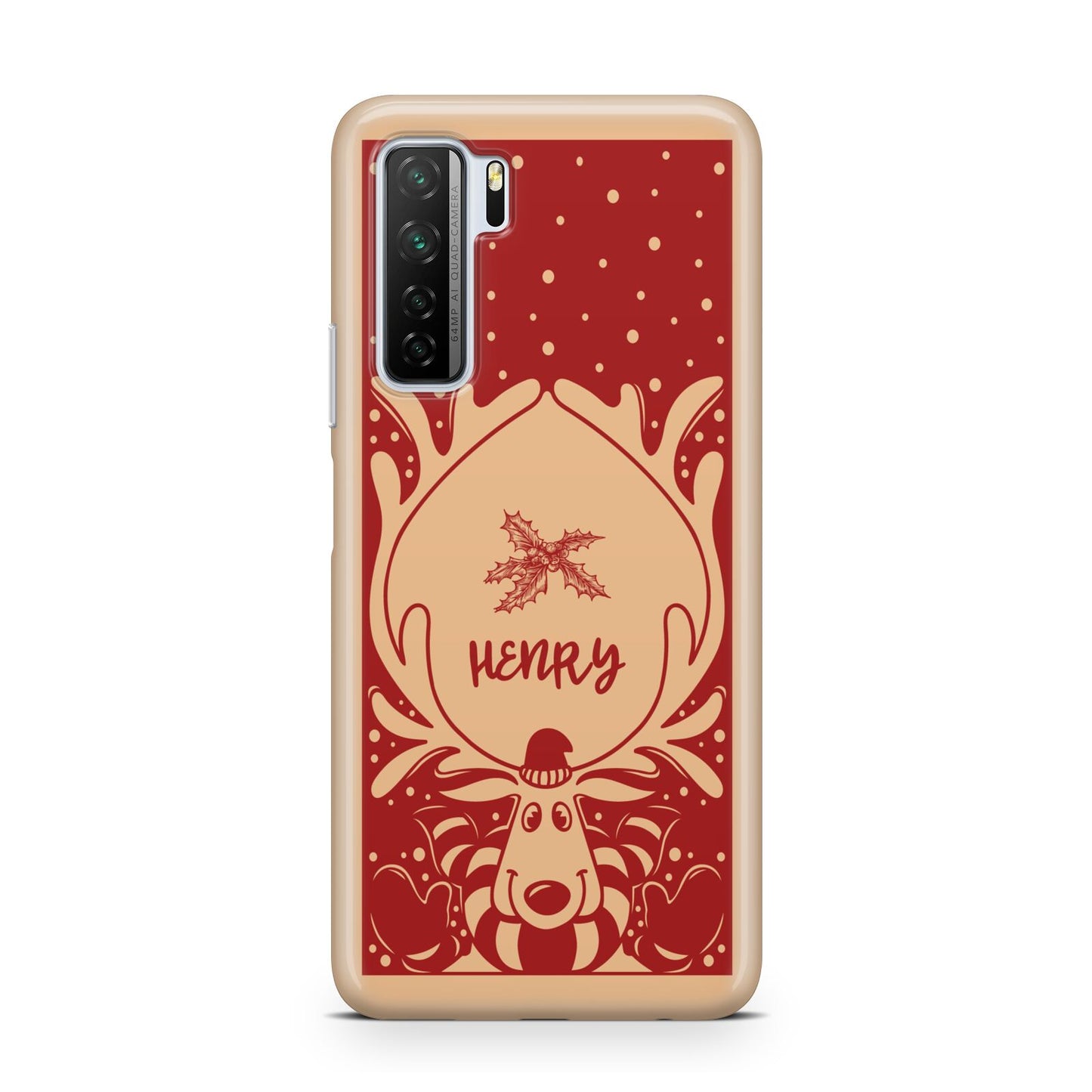 Red Personalised Rudolph Huawei P40 Lite 5G Phone Case