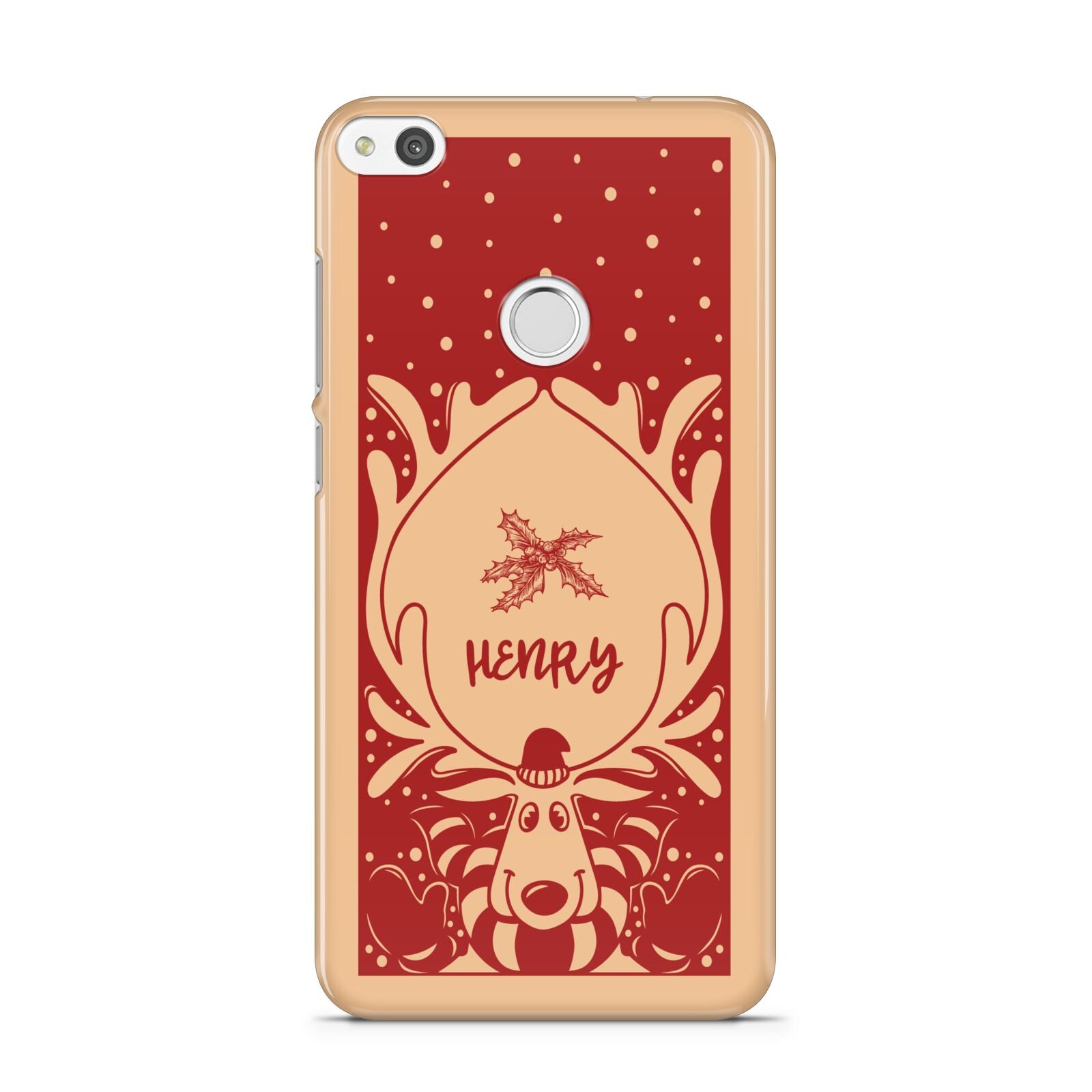 Red Personalised Rudolph Huawei P8 Lite Case