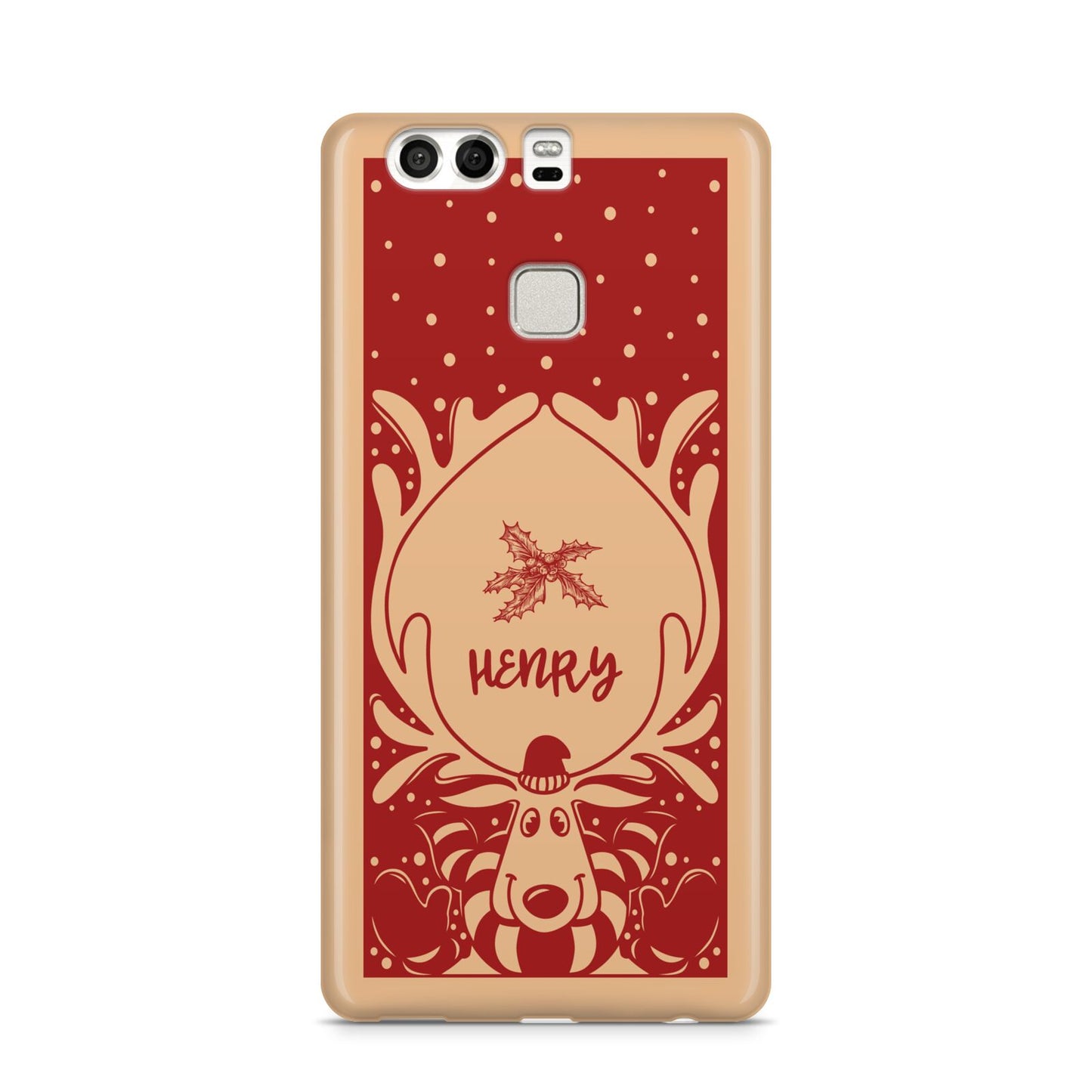 Red Personalised Rudolph Huawei P9 Case