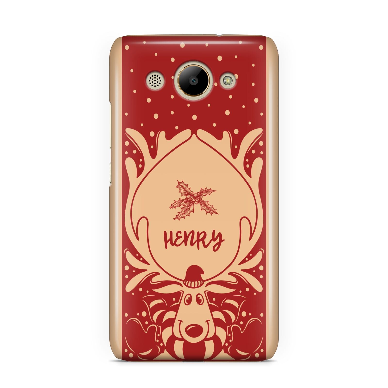 Red Personalised Rudolph Huawei Y3 2017