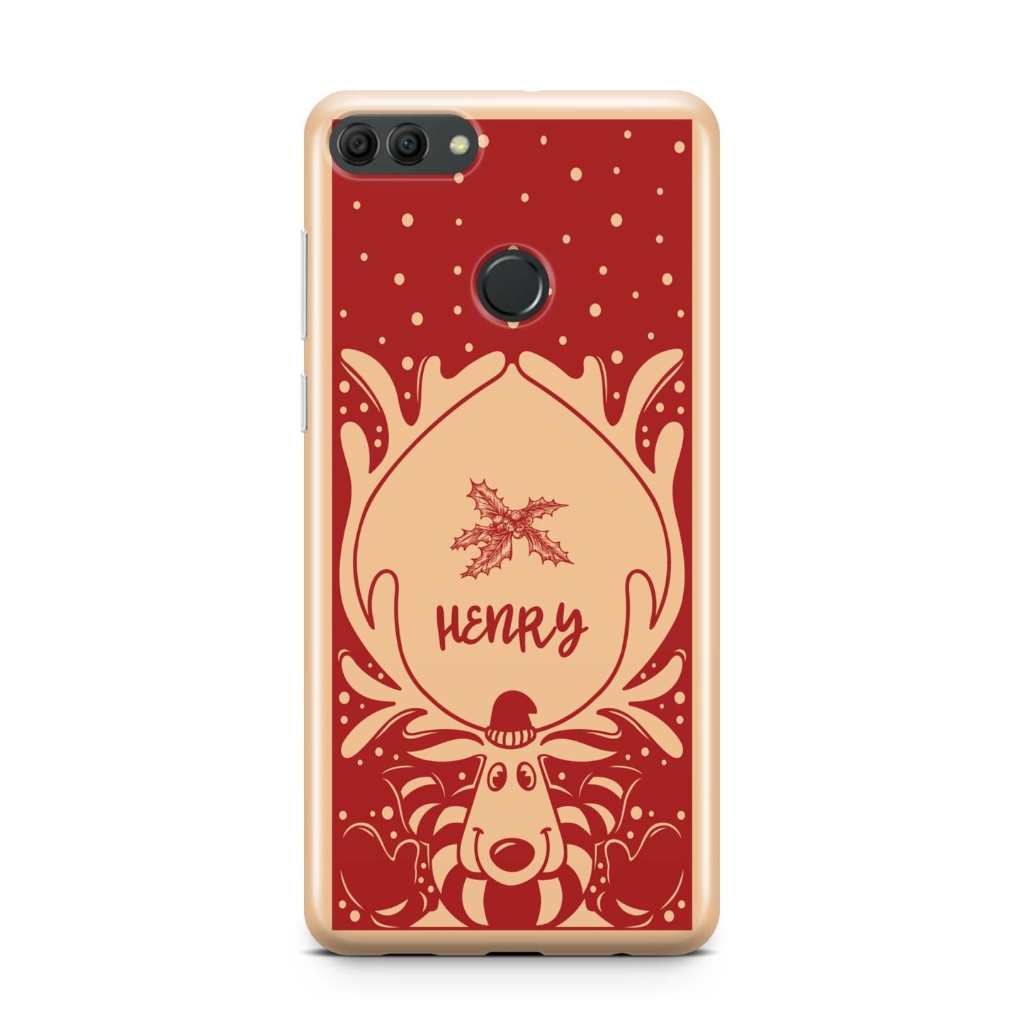 Red Personalised Rudolph Huawei Y9 2018