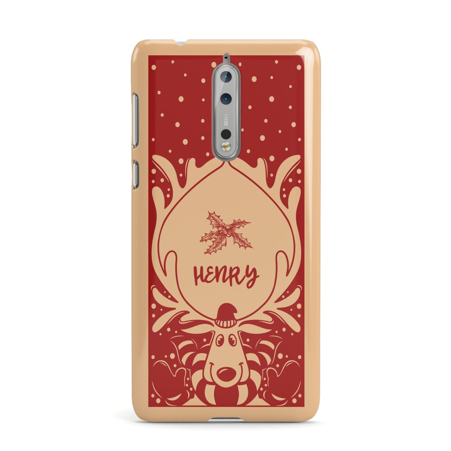 Red Personalised Rudolph Nokia Case