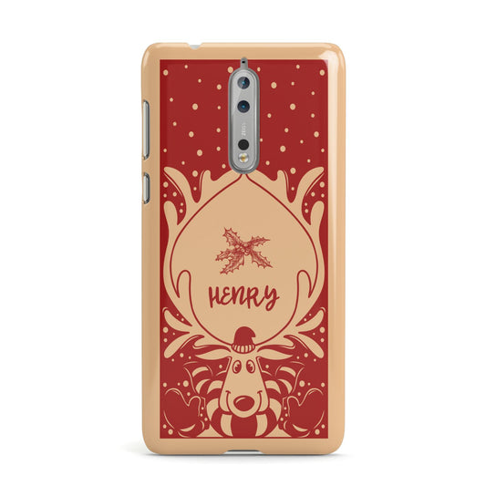 Red Personalised Rudolph Nokia Case